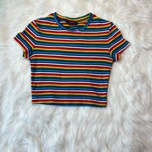 Rainbow crop top